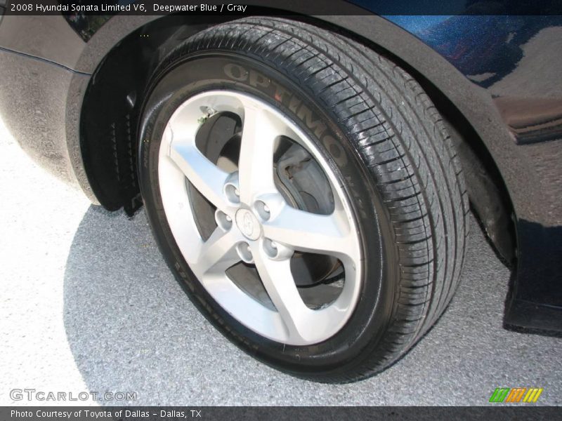 Deepwater Blue / Gray 2008 Hyundai Sonata Limited V6