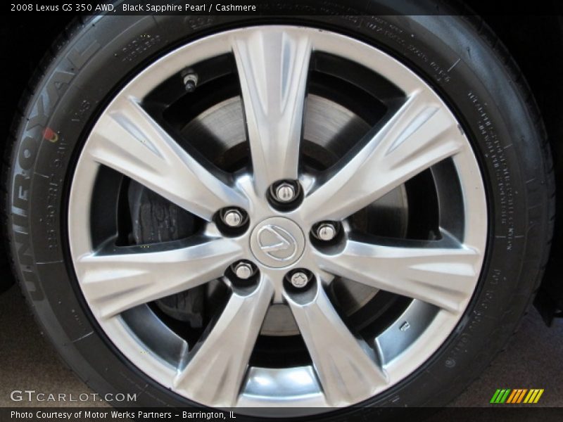 Black Sapphire Pearl / Cashmere 2008 Lexus GS 350 AWD