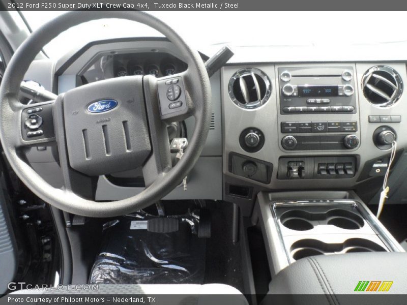 Tuxedo Black Metallic / Steel 2012 Ford F250 Super Duty XLT Crew Cab 4x4