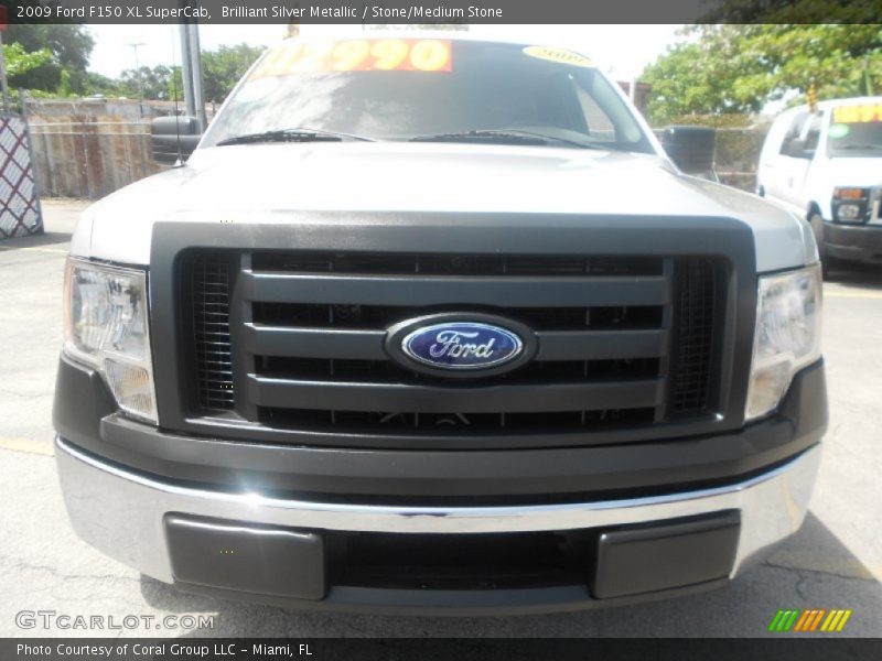 Brilliant Silver Metallic / Stone/Medium Stone 2009 Ford F150 XL SuperCab