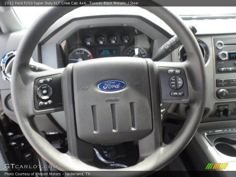Tuxedo Black Metallic / Steel 2012 Ford F250 Super Duty XLT Crew Cab 4x4