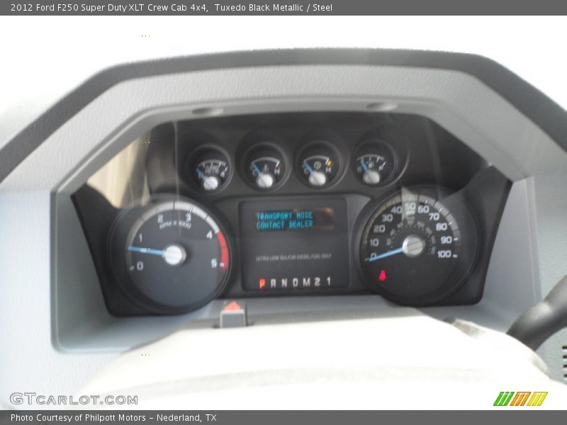 Tuxedo Black Metallic / Steel 2012 Ford F250 Super Duty XLT Crew Cab 4x4
