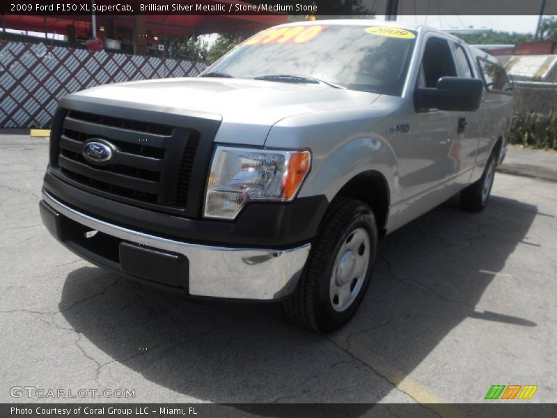 Brilliant Silver Metallic / Stone/Medium Stone 2009 Ford F150 XL SuperCab