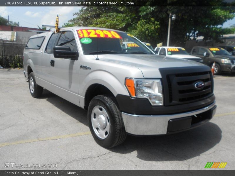 Brilliant Silver Metallic / Stone/Medium Stone 2009 Ford F150 XL SuperCab