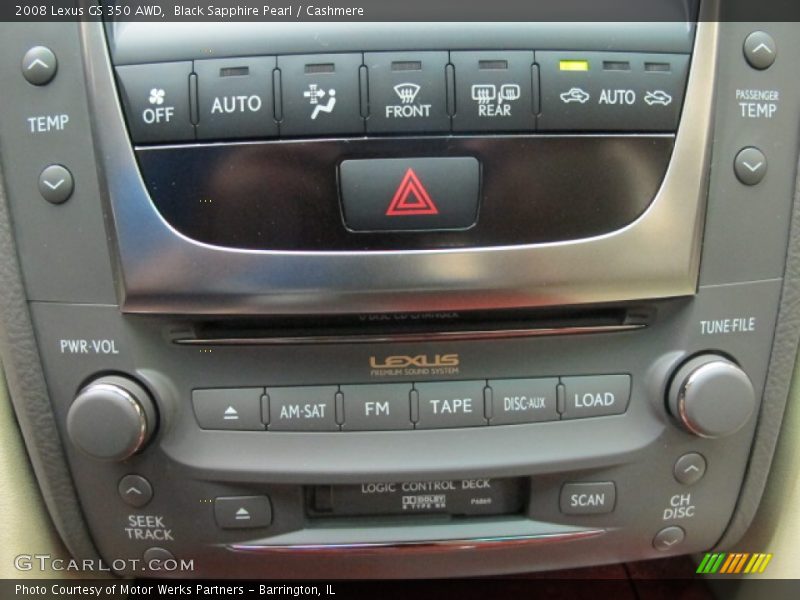 Black Sapphire Pearl / Cashmere 2008 Lexus GS 350 AWD