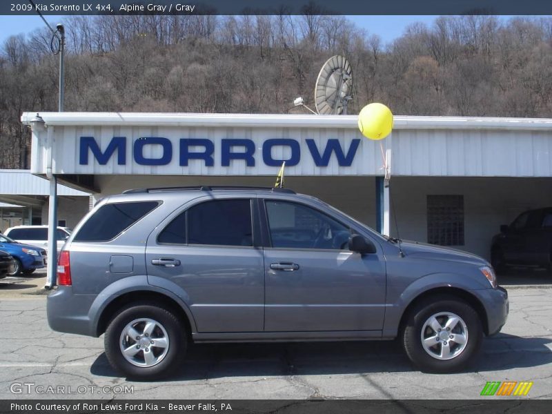 Alpine Gray / Gray 2009 Kia Sorento LX 4x4
