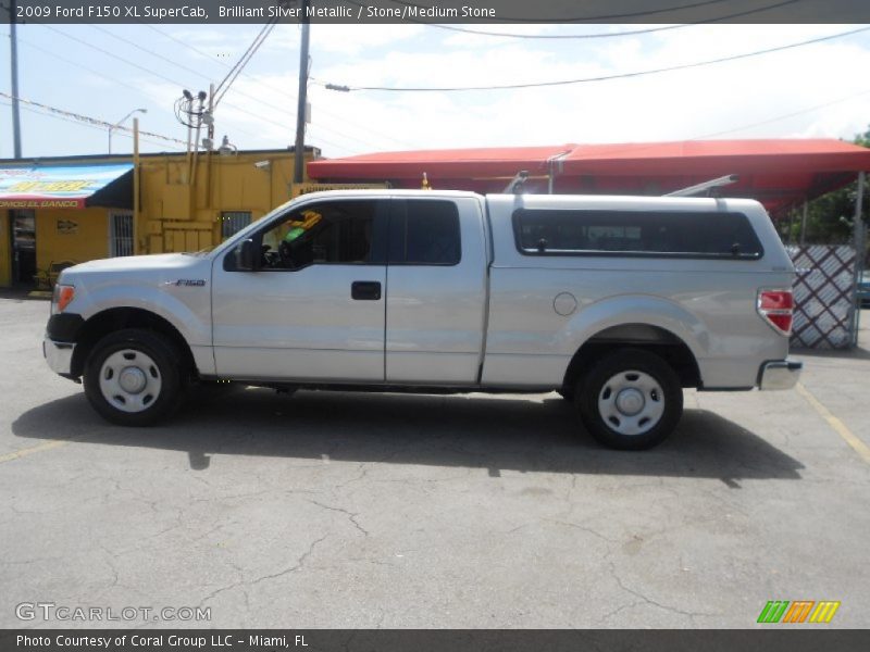 Brilliant Silver Metallic / Stone/Medium Stone 2009 Ford F150 XL SuperCab