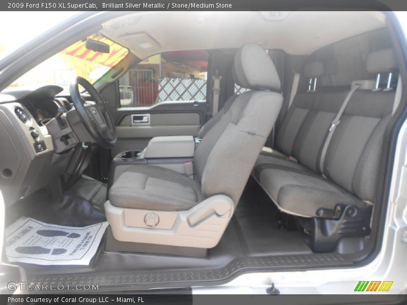 Brilliant Silver Metallic / Stone/Medium Stone 2009 Ford F150 XL SuperCab