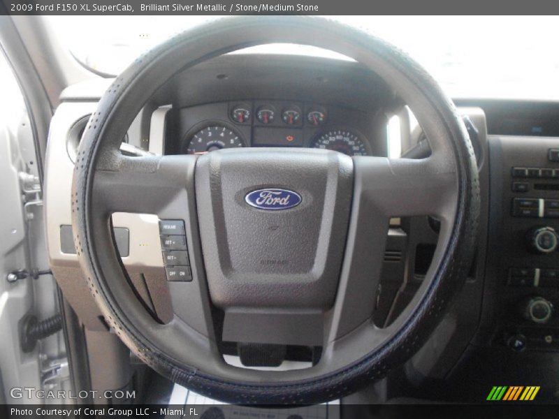 Brilliant Silver Metallic / Stone/Medium Stone 2009 Ford F150 XL SuperCab