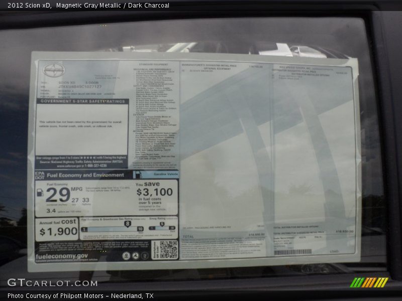 Magnetic Gray Metallic / Dark Charcoal 2012 Scion xD