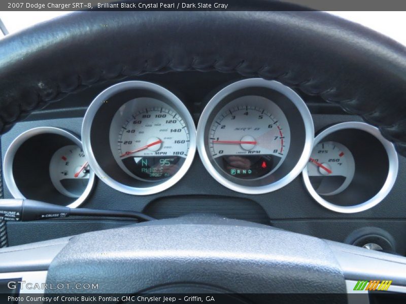 Brilliant Black Crystal Pearl / Dark Slate Gray 2007 Dodge Charger SRT-8