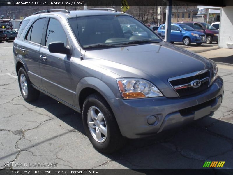 Alpine Gray / Gray 2009 Kia Sorento LX 4x4