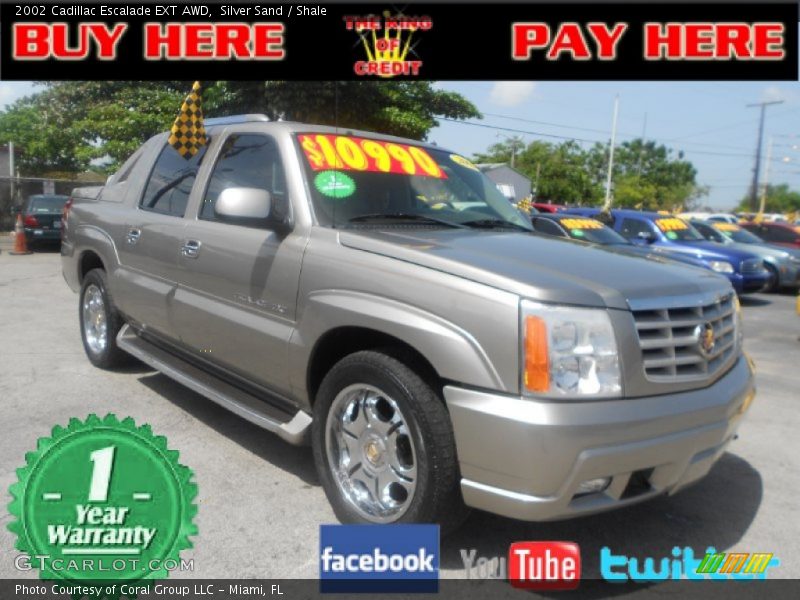 Silver Sand / Shale 2002 Cadillac Escalade EXT AWD