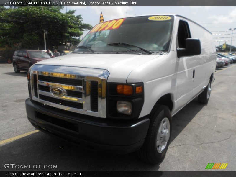 Oxford White / Medium Flint 2010 Ford E Series Van E150 XLT Commericial