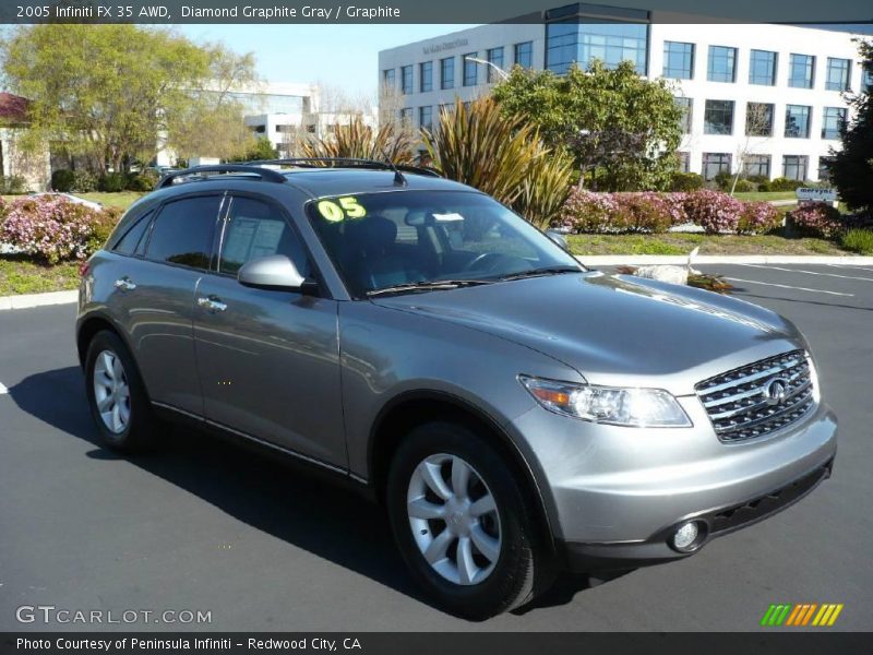 Diamond Graphite Gray / Graphite 2005 Infiniti FX 35 AWD