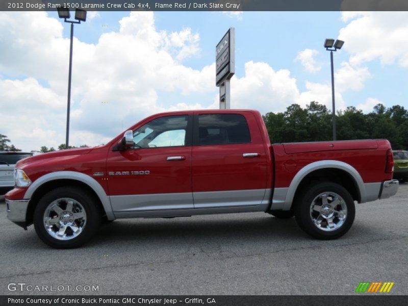 Flame Red / Dark Slate Gray 2012 Dodge Ram 1500 Laramie Crew Cab 4x4