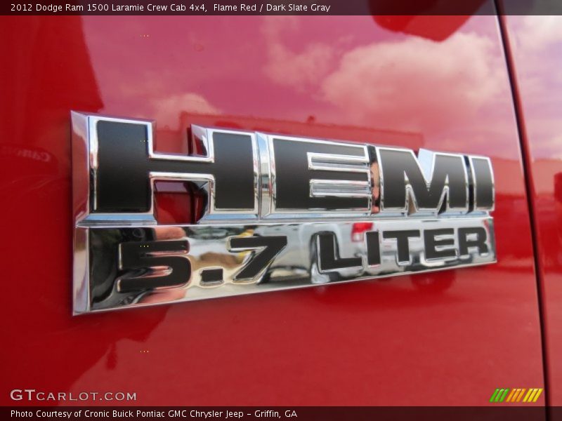 Flame Red / Dark Slate Gray 2012 Dodge Ram 1500 Laramie Crew Cab 4x4