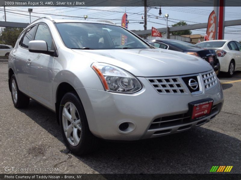 Silver Ice / Black 2009 Nissan Rogue SL AWD