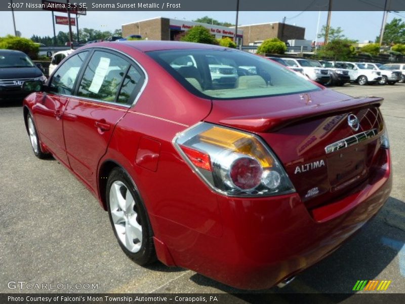Sonoma Sunset Metallic / Frost 2007 Nissan Altima 3.5 SE