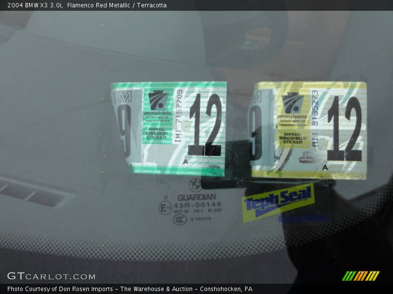 Flamenco Red Metallic / Terracotta 2004 BMW X3 3.0i