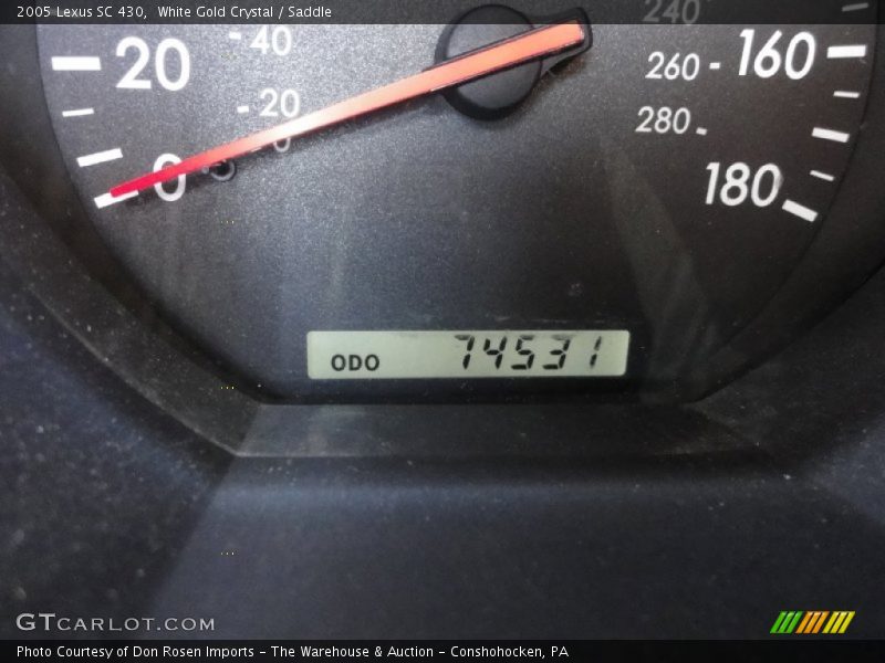 White Gold Crystal / Saddle 2005 Lexus SC 430