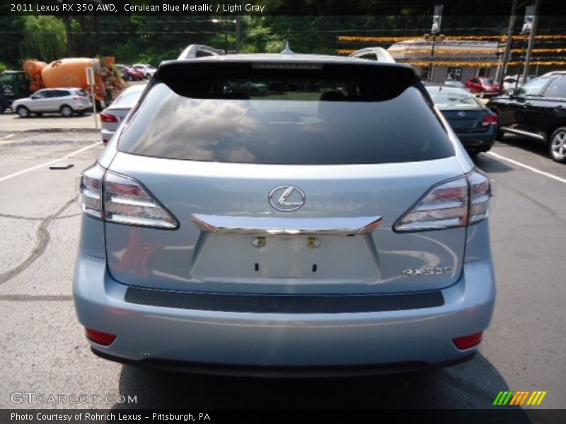 Cerulean Blue Metallic / Light Gray 2011 Lexus RX 350 AWD