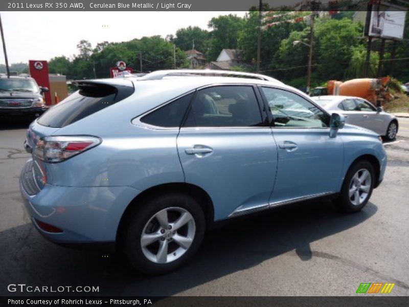 Cerulean Blue Metallic / Light Gray 2011 Lexus RX 350 AWD