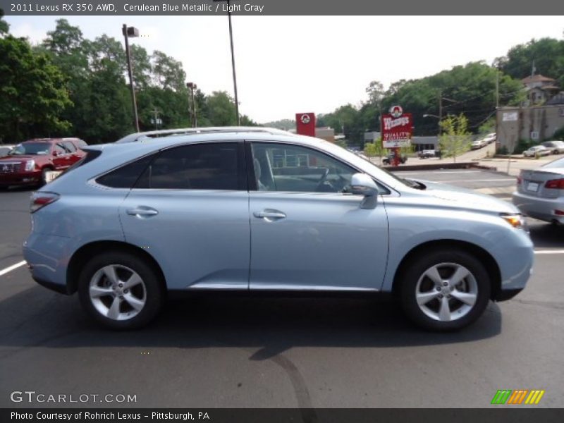 Cerulean Blue Metallic / Light Gray 2011 Lexus RX 350 AWD