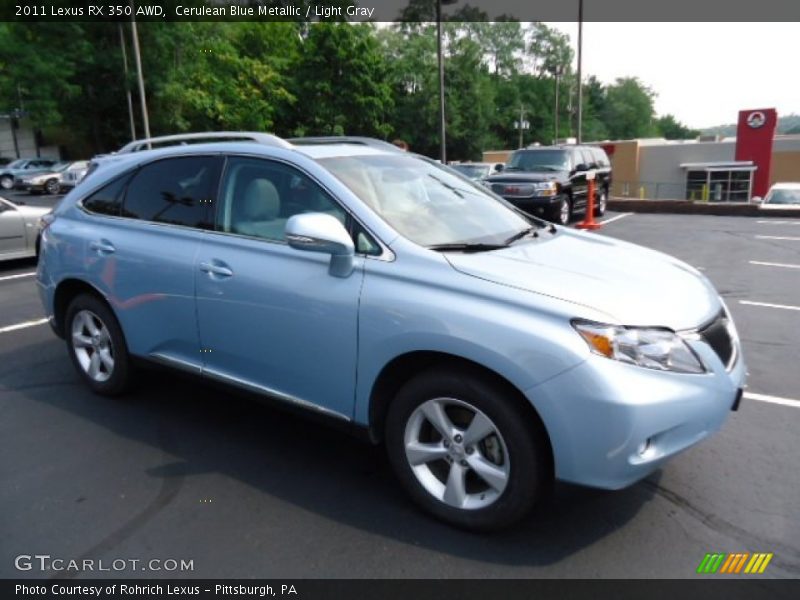 Cerulean Blue Metallic / Light Gray 2011 Lexus RX 350 AWD