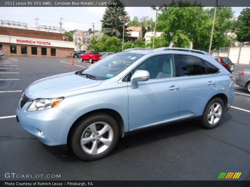 Cerulean Blue Metallic / Light Gray 2011 Lexus RX 350 AWD