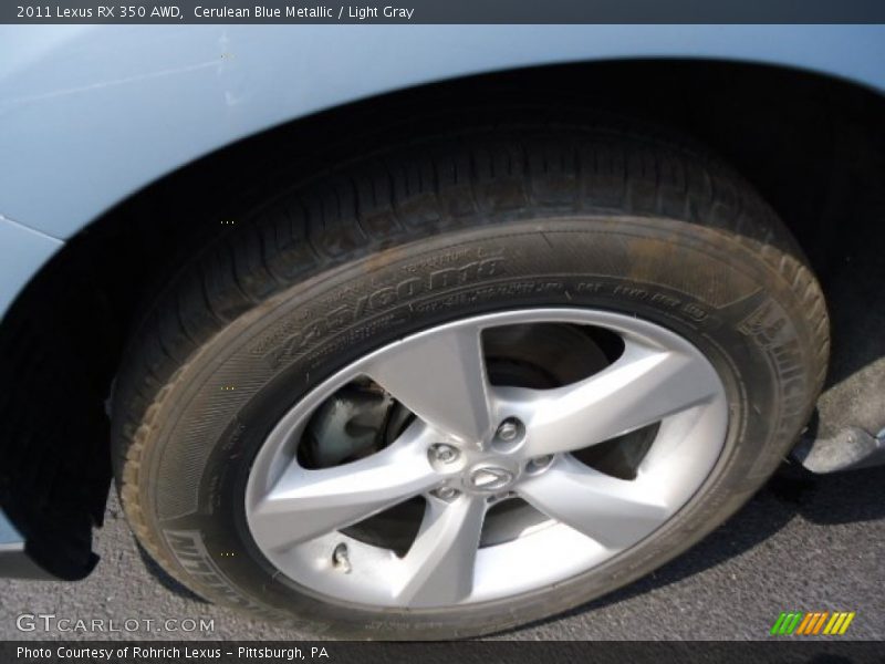 Cerulean Blue Metallic / Light Gray 2011 Lexus RX 350 AWD