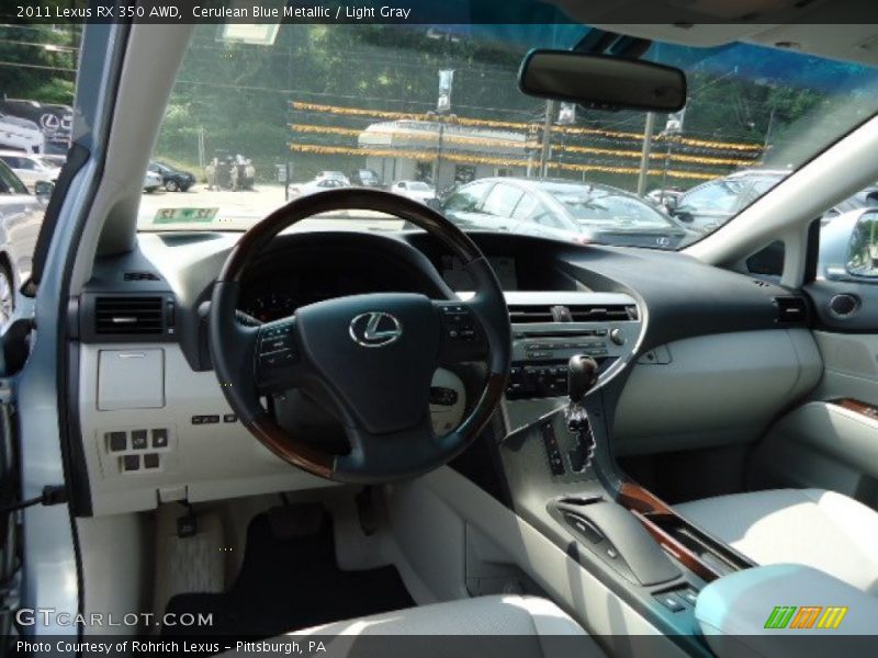 Cerulean Blue Metallic / Light Gray 2011 Lexus RX 350 AWD