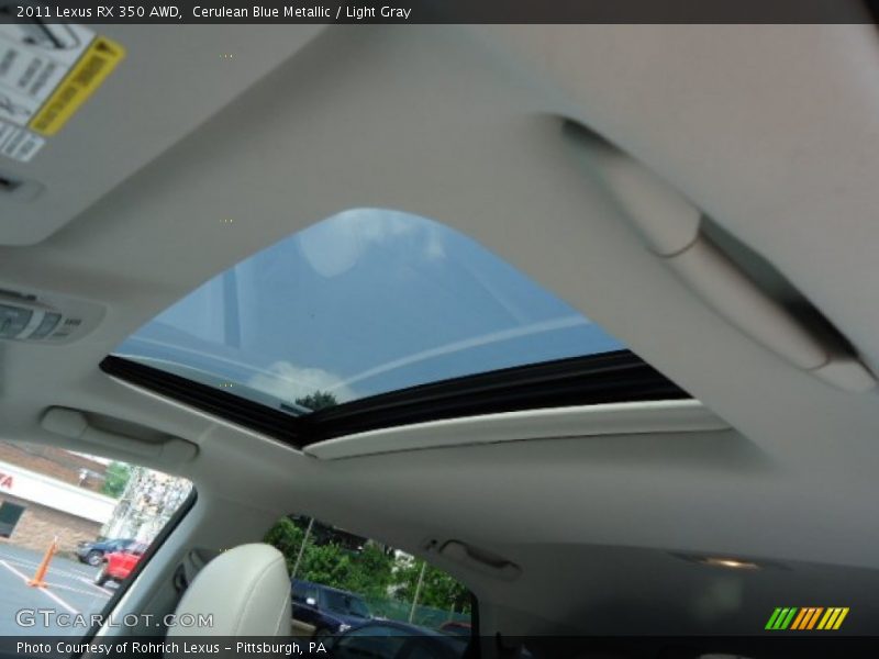 Cerulean Blue Metallic / Light Gray 2011 Lexus RX 350 AWD