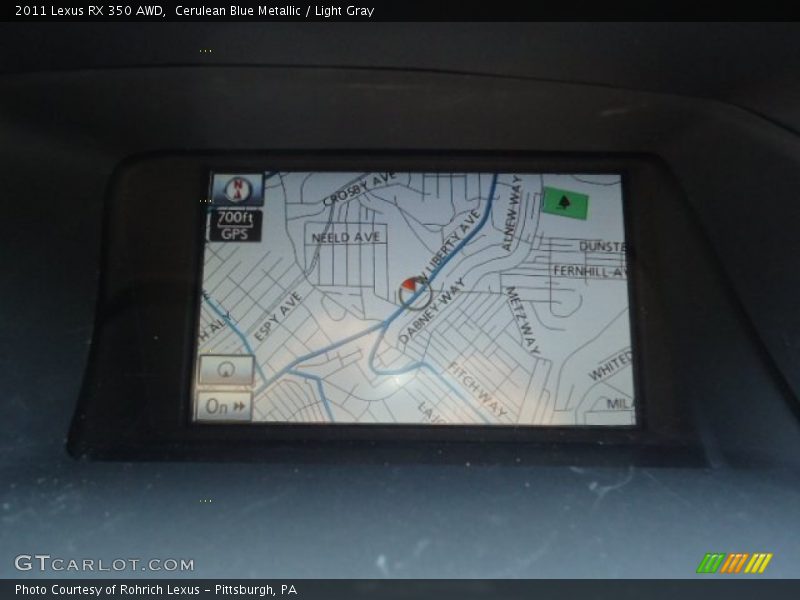Cerulean Blue Metallic / Light Gray 2011 Lexus RX 350 AWD