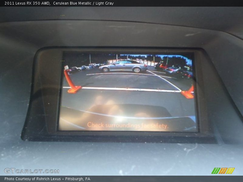 Cerulean Blue Metallic / Light Gray 2011 Lexus RX 350 AWD