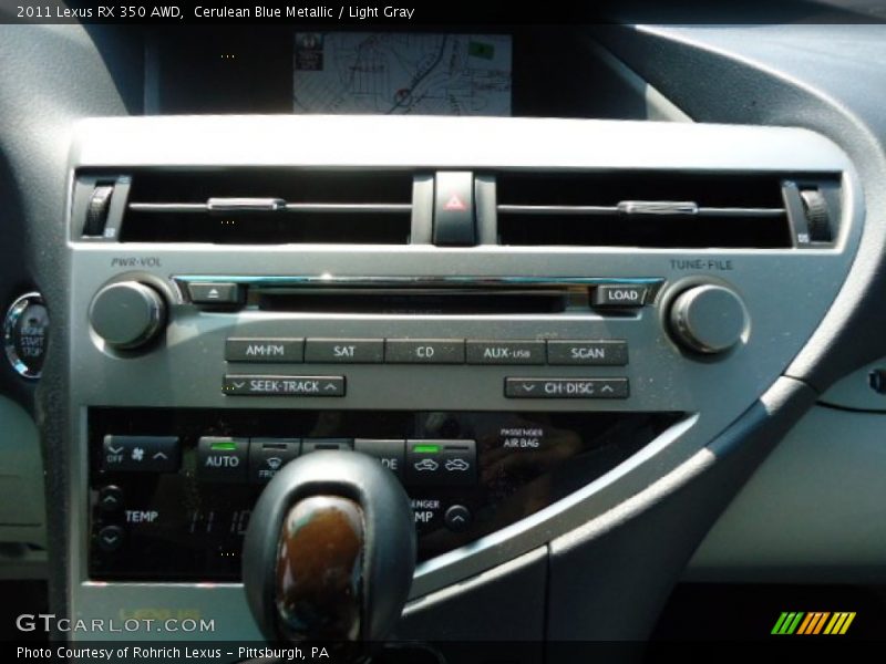 Cerulean Blue Metallic / Light Gray 2011 Lexus RX 350 AWD