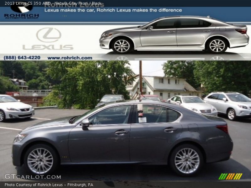 Nebula Gray Pearl / Black 2013 Lexus GS 350 AWD