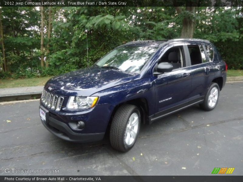 True Blue Pearl / Dark Slate Gray 2012 Jeep Compass Latitude 4x4