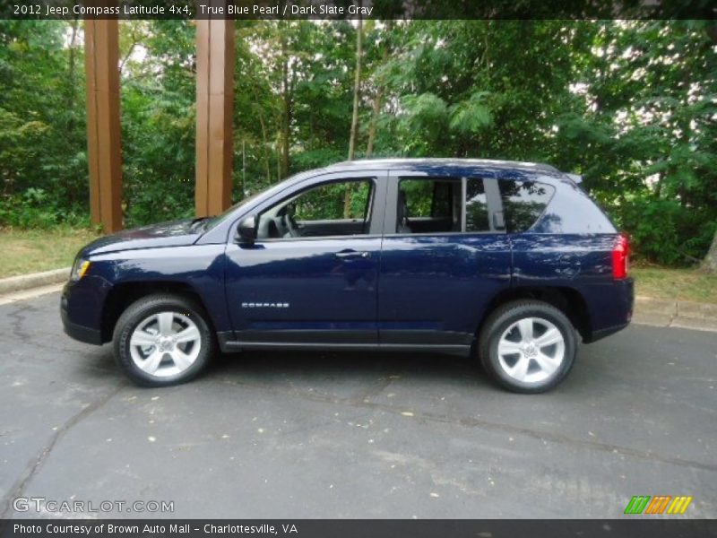 True Blue Pearl / Dark Slate Gray 2012 Jeep Compass Latitude 4x4