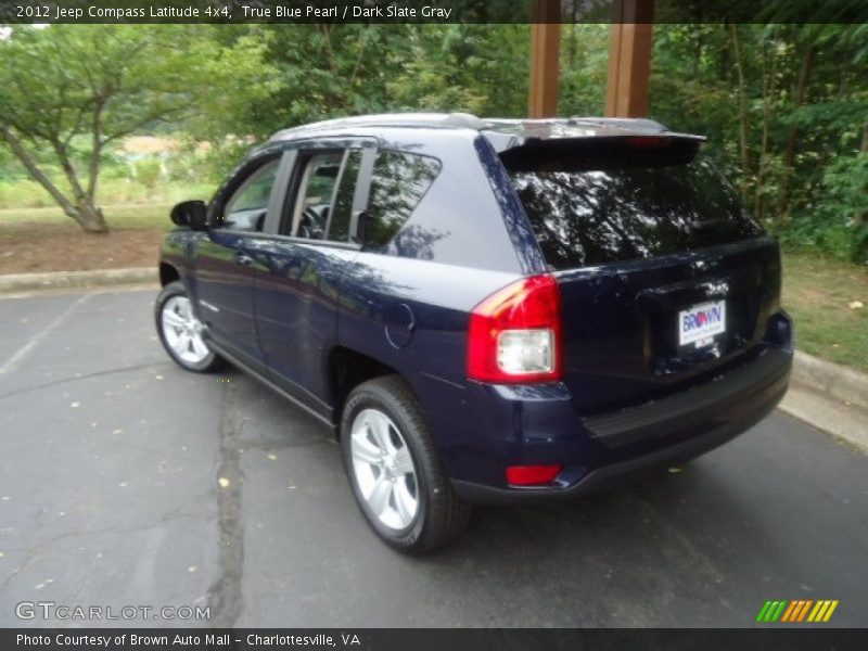 True Blue Pearl / Dark Slate Gray 2012 Jeep Compass Latitude 4x4