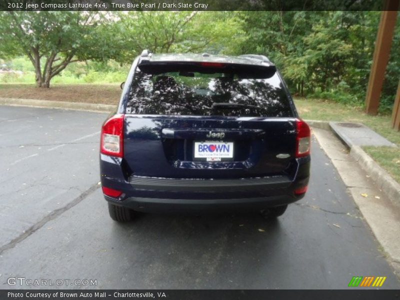 True Blue Pearl / Dark Slate Gray 2012 Jeep Compass Latitude 4x4