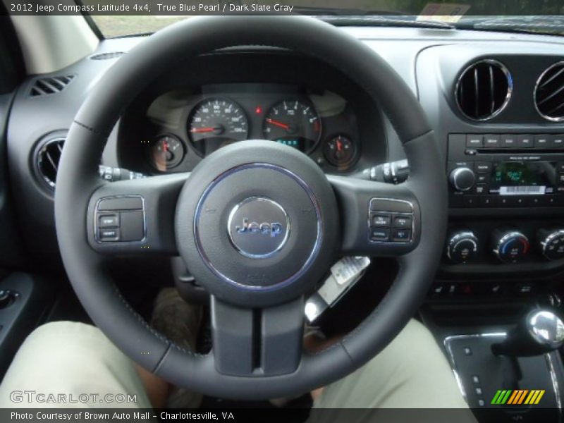 True Blue Pearl / Dark Slate Gray 2012 Jeep Compass Latitude 4x4