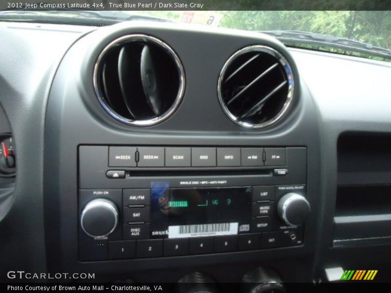 True Blue Pearl / Dark Slate Gray 2012 Jeep Compass Latitude 4x4