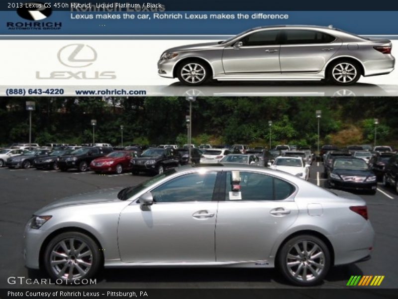Liquid Platinum / Black 2013 Lexus GS 450h Hybrid