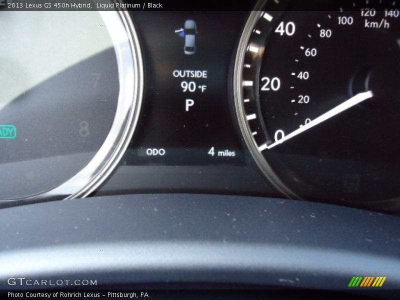 Liquid Platinum / Black 2013 Lexus GS 450h Hybrid