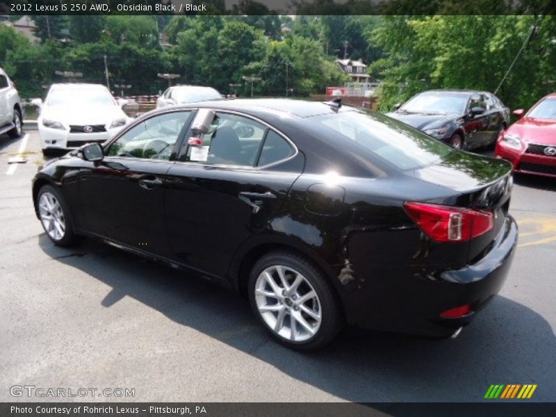 Obsidian Black / Black 2012 Lexus IS 250 AWD