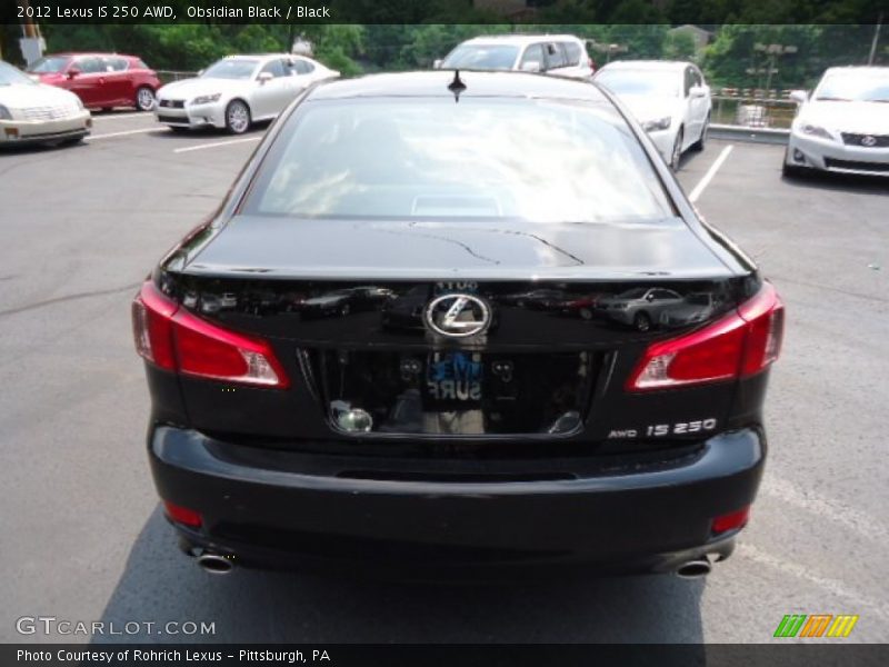 Obsidian Black / Black 2012 Lexus IS 250 AWD