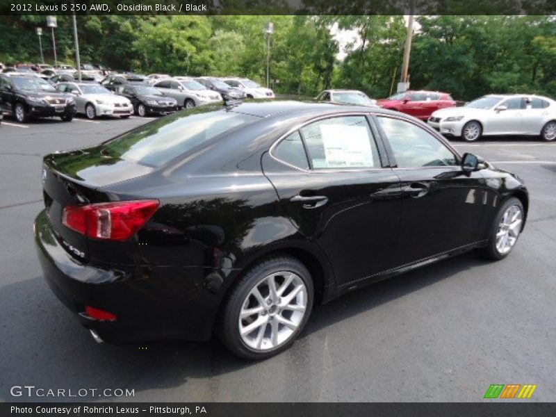 Obsidian Black / Black 2012 Lexus IS 250 AWD