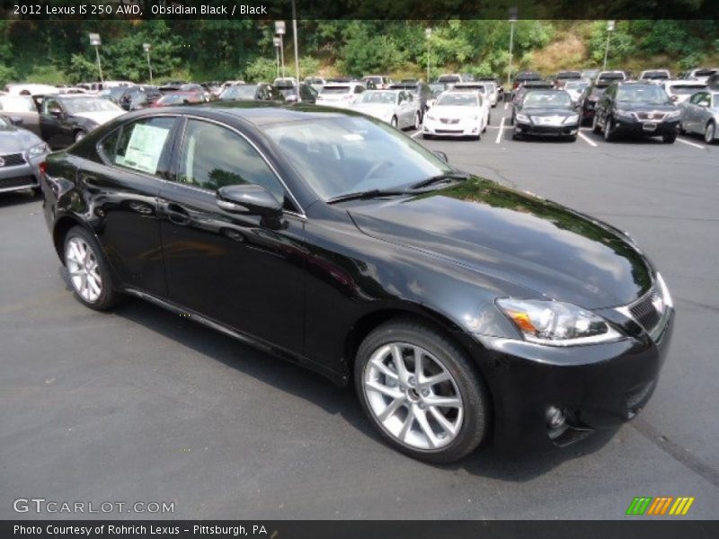 Obsidian Black / Black 2012 Lexus IS 250 AWD