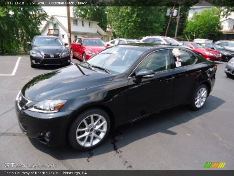 Obsidian Black / Black 2012 Lexus IS 250 AWD